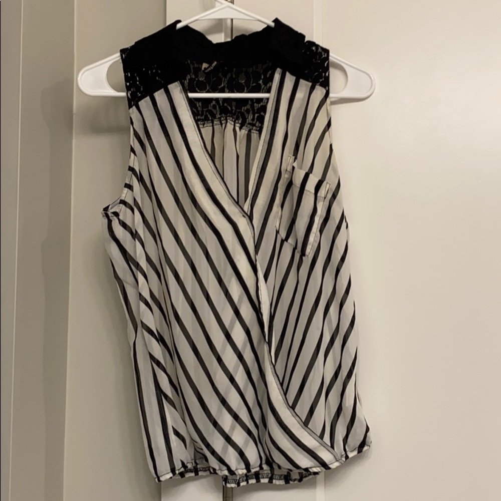 Sheer Wrap Tank Top
